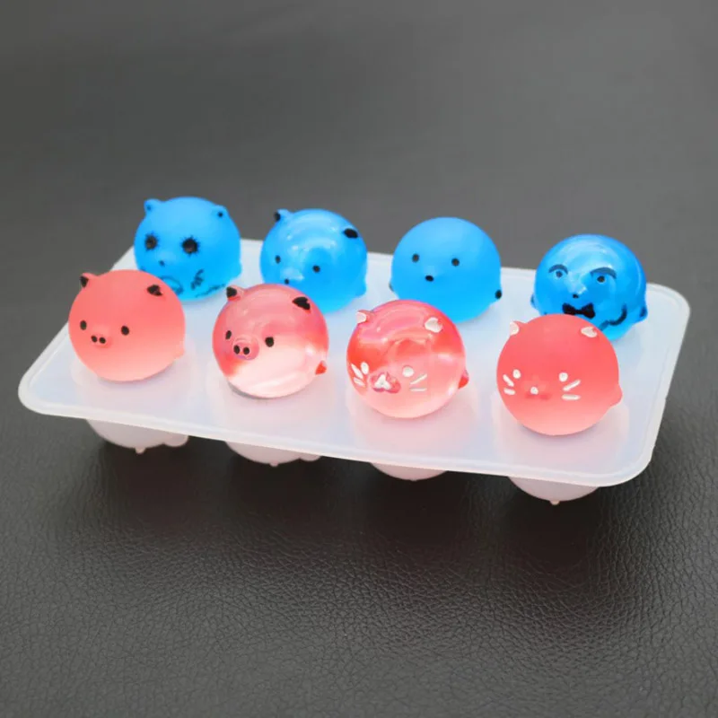 DIY Кристалл эпоксидная силиконовая форма 8 даже курица Медвежонок Кулон зеркало