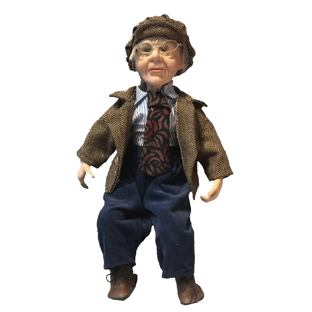

45cm Porcelain Doll Gentleman Grandfather Figures for Kids Adult Collections