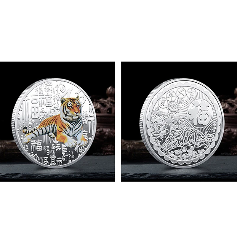 2022 оригинальная памятная монета на новый год Тигра из Китая коллекция