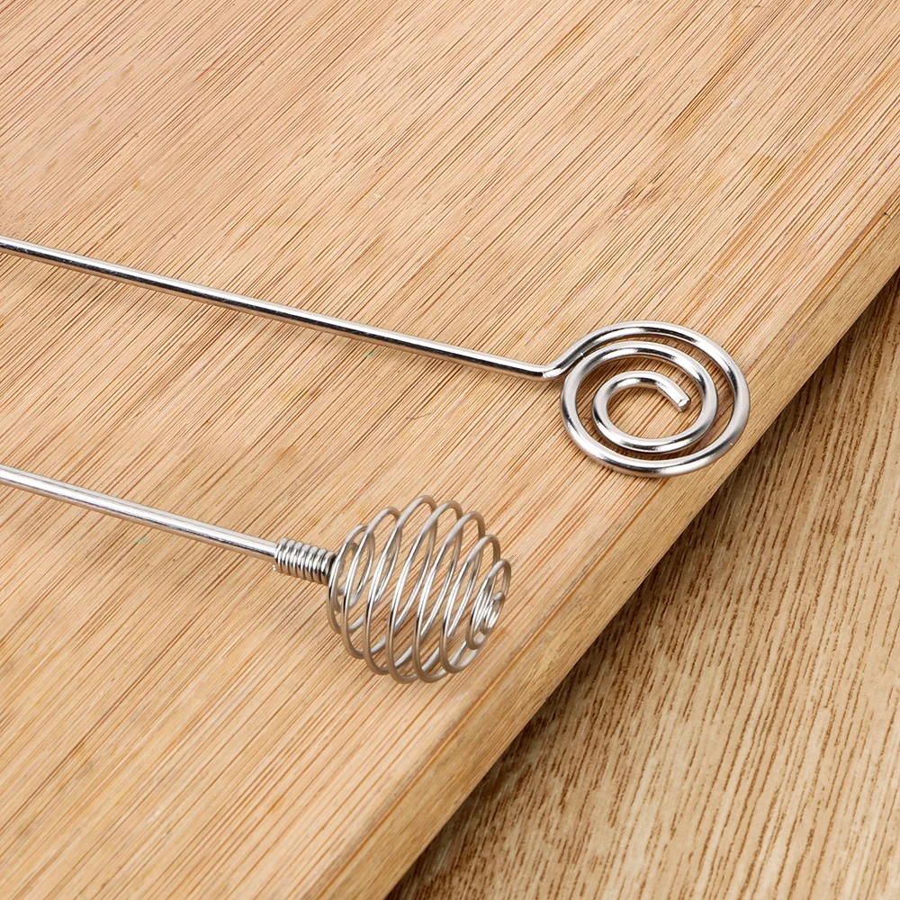 

Honey Dipper Sticks 1Pc Spiral Mixing Stick Honey Tools For Tea Coffee Dessert Stainless Steel Long Handle