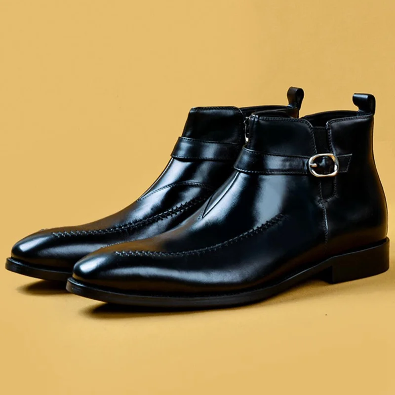 Высококачественные Мужские модельные туфли ручной работы из натуральной кожи с