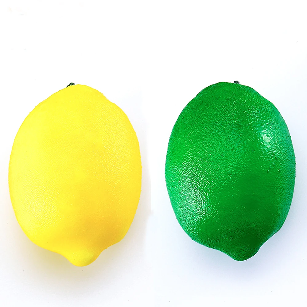 5шт искусственные фрукты пластик поддельные искусственный лимон поддельный
