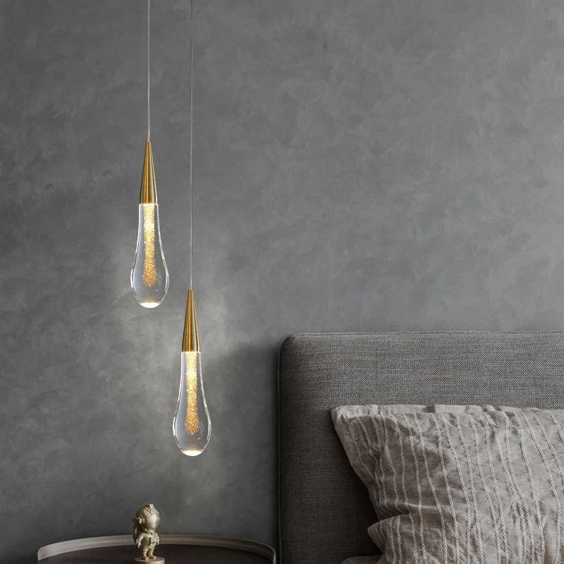 

Nordic светодиодный подвесной светильник s гостиная спальня люстра вилла лобби хрустальный свет ing кухня Лофт лампа Ресторан подвесной светил...