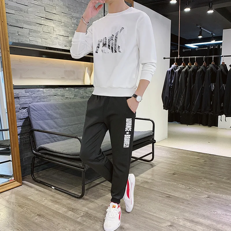 

Men's sports suit sweater suit men's autumn long-sleeved casual 2021 hooded sportswear men's clothing