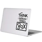 Наклейка на ноутбук с надписью Think out of the Box, стикер для MacBook Pro 16 дюймов Air Retina 11 12 13 15 дюймов MacBook, кожаная наклейка для ноутбука HP 14 дюймов