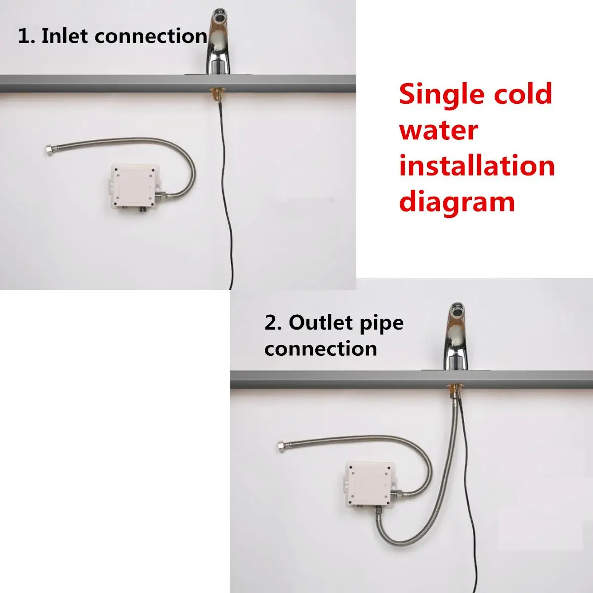 

Automatic Infrared Sink Hands Touchless Free Sink Mixers Sensor Tap Chrome Brass Automatic Hands Free Infrared Basin Faucet