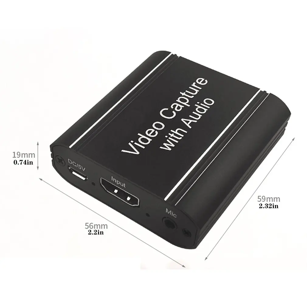 

4K 60Hz 1080P USB 2.0 HDMI-compatible Video Capture Card Audio Video Recording Dongle Game Live Streaming Can Microphone