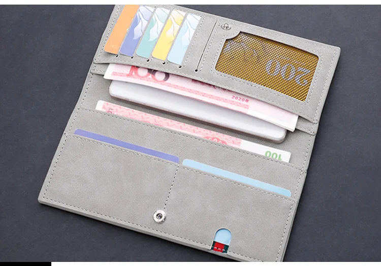 

Men's PU Leather Long Wallet Fashion Coin Purses Cellphone Clutch Card Holder 8-5