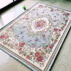 Европейский цветочный ковер, ковер для дома, гостиной, спальни, коврик для улицы, входа, синий ковер с цветами, коврик для обеденного стола