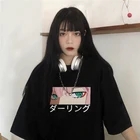 Женская футболка с принтом милый во франксе аниме Harajuku Zero TWO, летняя, винтажная, шикарная