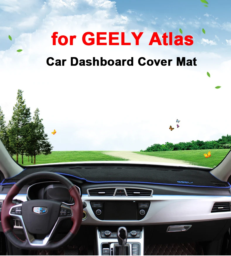 Для GEELY Atlas Boyue Emgrand NL-3 Proton X70 крышка приборной панели автомобиля тире коврик солнцезащитный тент доска-планшет ковер LHD