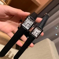 fashion brand couple watch original leather strap stainless steel dial suitable for men and women watches gift preferred