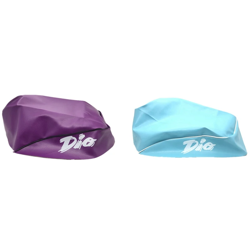 

2x Motorcycle Seat Cover Imitation LeatherSeat Cover for HONDA DIO AF27/AF28 Motorcycle Modification Sky Blue & Purple