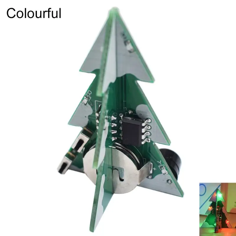 

3D Mini PCB Stereo Christmas Tree DIY Music Kit Circuit Electronic DIY Kits Gift