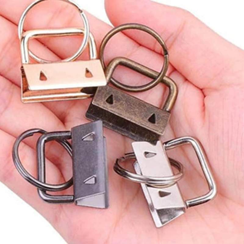 

1 Set 57Pcs Keychain and Wristlet Clamp Key Fob Hardware with Pliers Tool for Craft Supplies, 25mm/0.98In