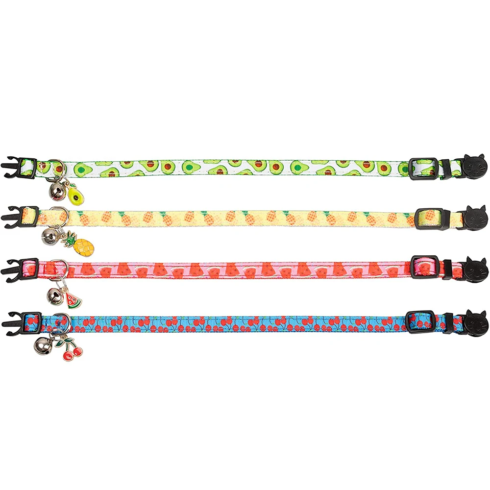 Ошейник для кошки с колокольчиками регулируемый безопасный воротник кулоном в