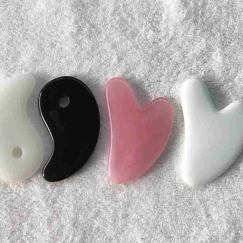 

Natural Gua Sha Board Massage Guasha Plate Face Massager Gouache Scraper Tool Lift Remover Resin Material