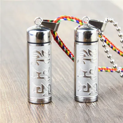 LOOKER нержавеющая сталь Молитвенное Колесо труба золы урн памятный кулон ожерелья