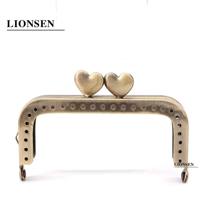 LIONSEN 8 5 см квадратная фоторамка в форме сердца для сумки-клатча поцелуй на монетку