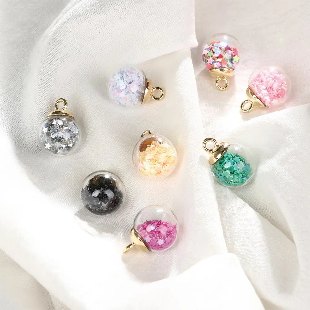 8 шт. универсальные красочные прозрачные стеклянные шарики звезды бусины