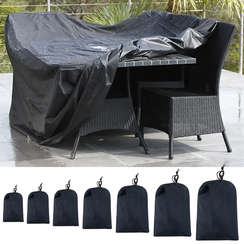 

7 Sizes Oxford Cloth Furniture Dustproof Cover Outdoor Waterproof Cover Table Cube Chair Sofa Dust Proof Cover Protective Cover