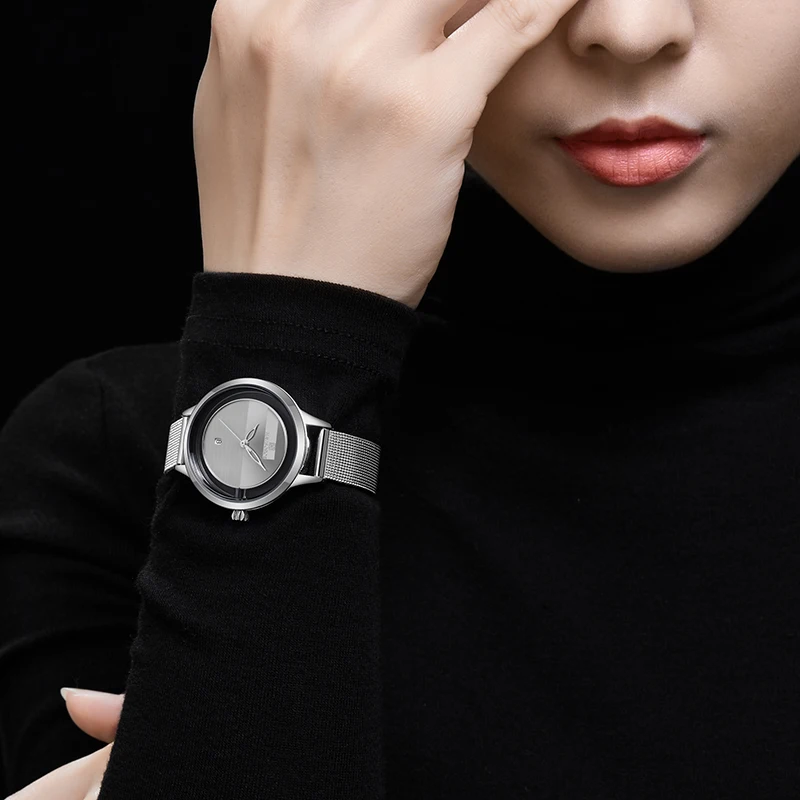 

2019 NAVIFORCE Steel Strap Women's Quartz Watches Female Simple Clock Dress Party Ladies Thin Woman Watch Relogio Feminino