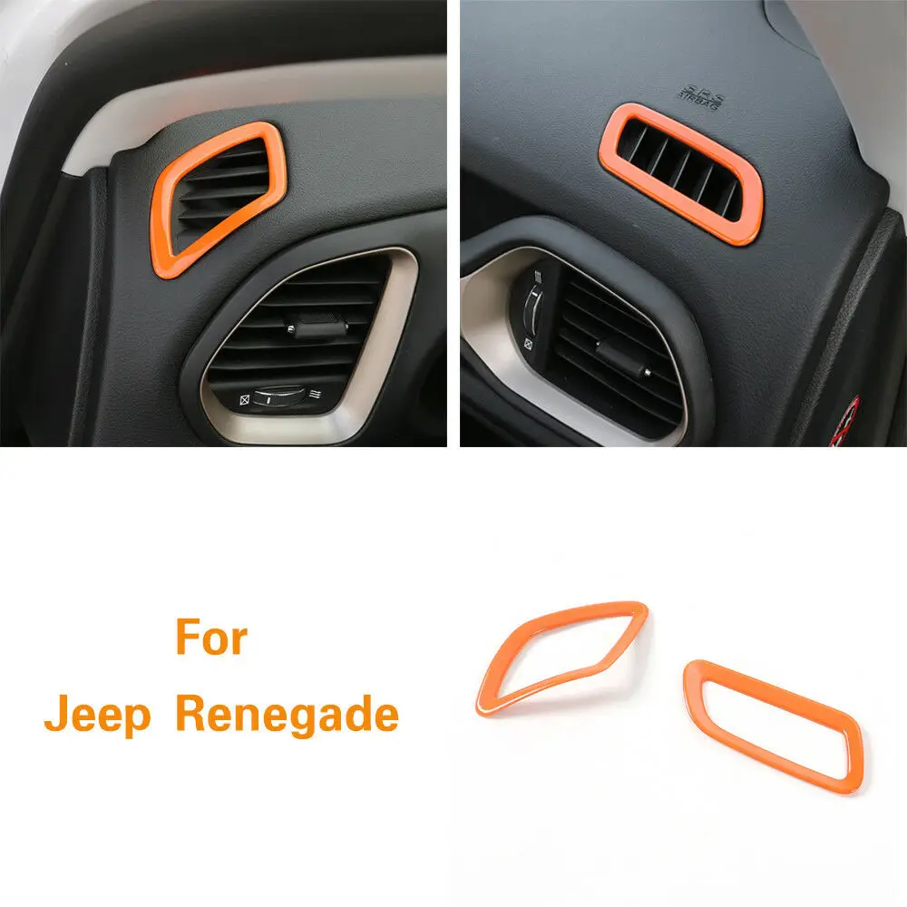Оранжевая крышка ABS для передней вентиляционной решетки Jeep Renegade 14 +|Лепнина