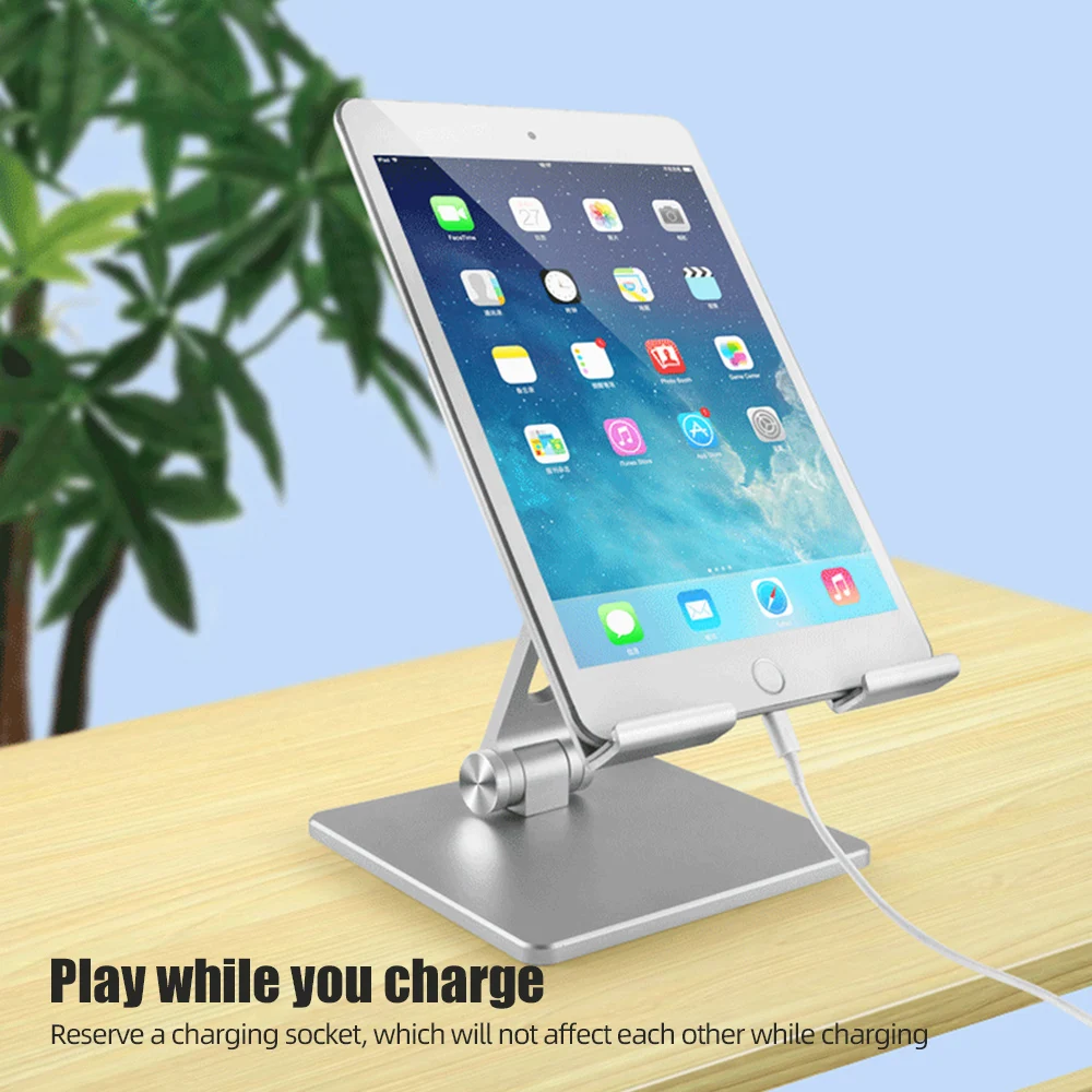 accezz upgrade foldable phone tablet stand holder metal desk mobile phone holder adjustable for iphone 11 pro max ipad samsung free global shipping