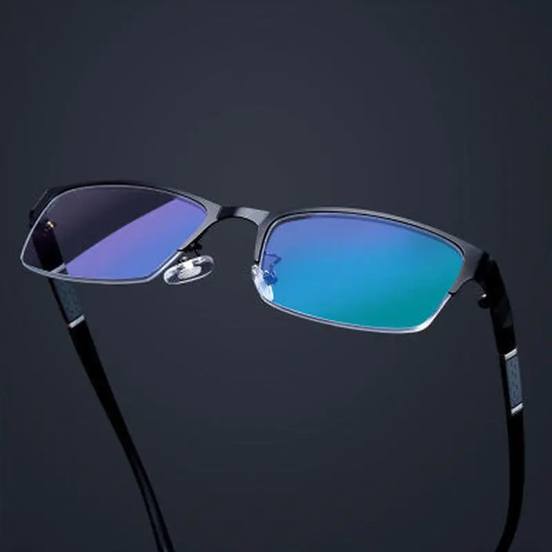 

2021 Half-frame Lightweight Women's Reading Glasses Business Office Men's Reading Glasses Black Anti-blue Diopter Compressive