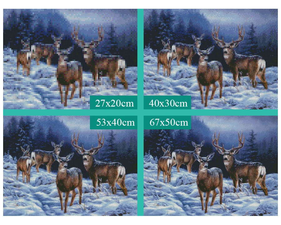 5D алмазная живопись полная картина животные снег олень Алмазная мозаика