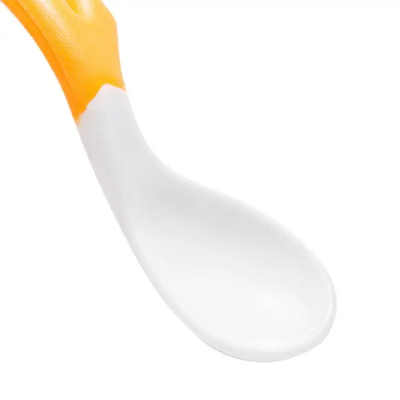 

Curved Shape Silicone Baby Spoon Non-slip Newborn Feeding Spoon Elbow Spoon Handle Grip Training Safety Easy Clean Tableware