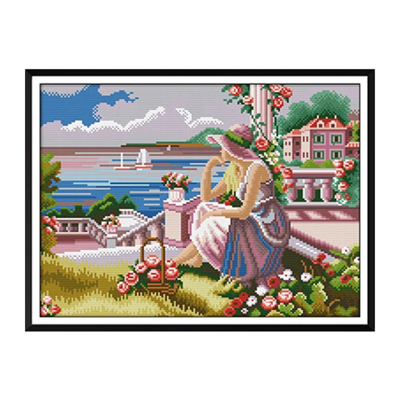 11CT штампованные наборы для вышивки крестиком предварительно печатная ткань