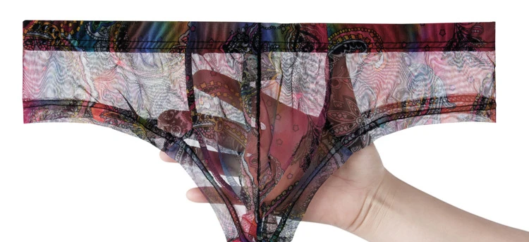 Boho Style Perspective удобные маленькие трусы боксеры прозрачное Мужское нижнее белье