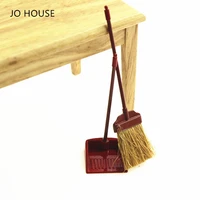 jo house 112 miniature statue mini toy broom dollhouse decoration dustpan model set