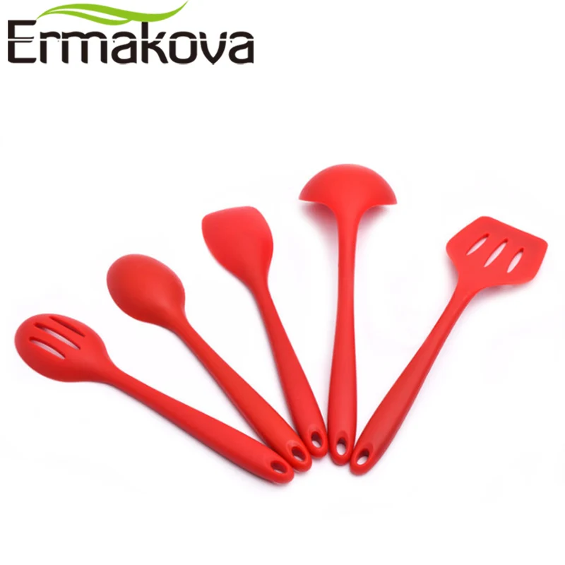 Набор силиконовой кухонной утвари ERMAKOVA 5 шт./компл. антипригарная термостойкая