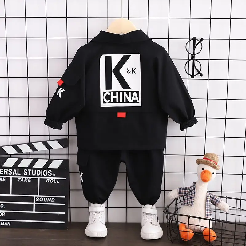 Детская хлопковая куртка штаны 3 шт./компл. на весну-осень | одежда и обувь