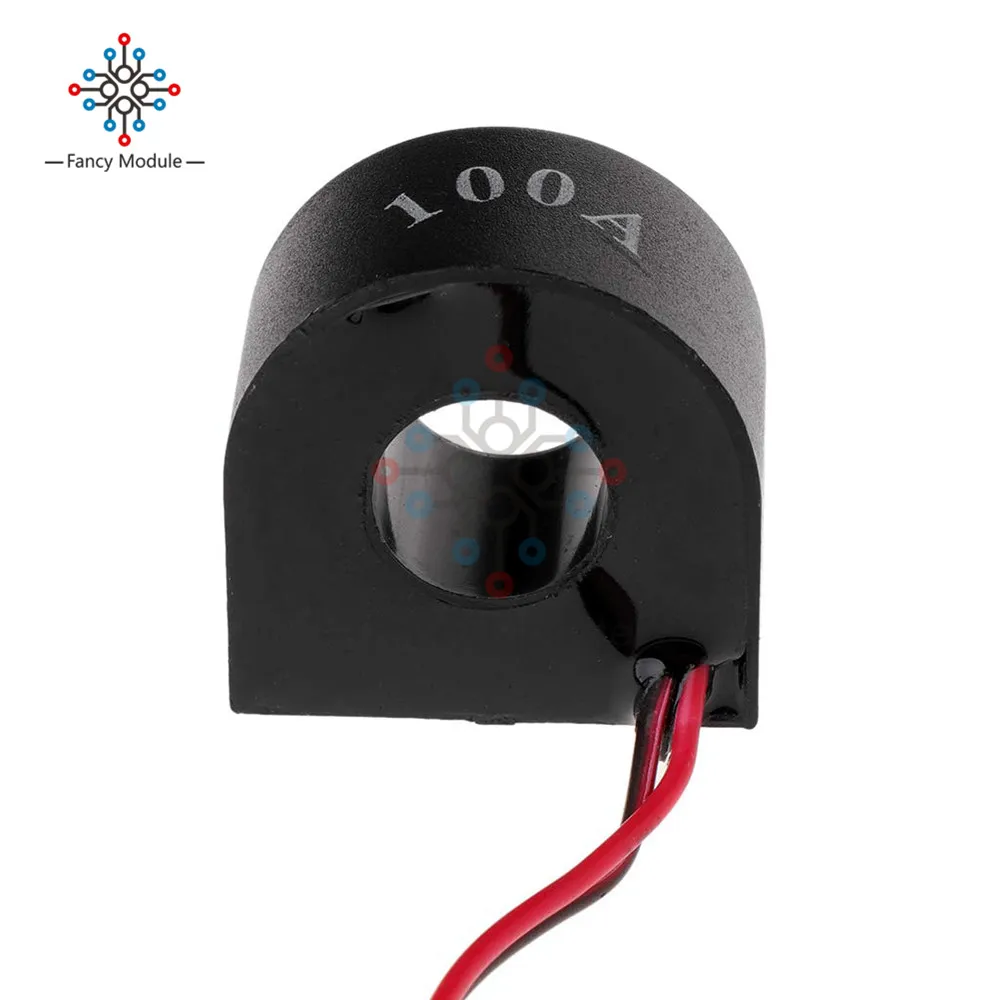 Diymore 22 мм квадратный/круглый светодиодный Вольтметр Амперметр Герц метр AC 50-500 В 0-100A 20-75 Гц Ампер Вольт Частотный индикатор с катушкой