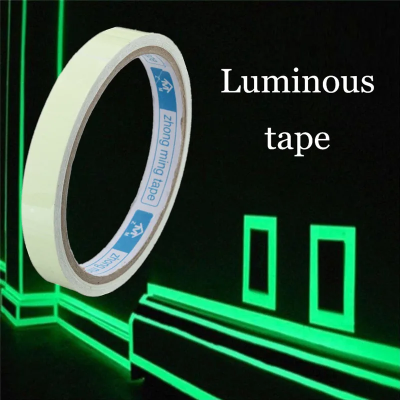 

10mm Length 3 M Car In The Dark Adhesive Decor Luminous Tape Environmentally Friendly Fluorescent Tape Reflective