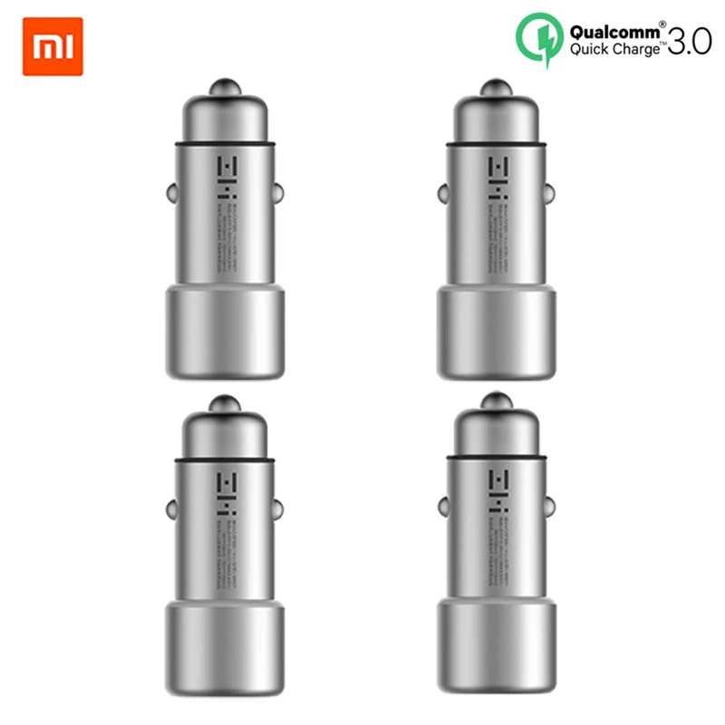 ZMI автомобиля Зарядное устройство с двумя портами USB QC3.0 быстрое зарядное устройство 5V 2.4A металлический подать заявку на iPhone samsung iPad huawei LG смартфон