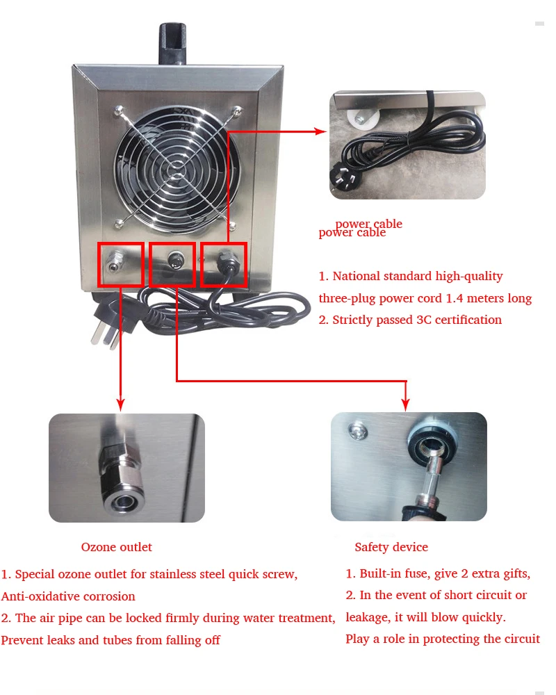 

2g/3g/5g/7g/10g 110V/220V Ozone Generator Air Purifier Portable Air Cleaning And Sterilizing Machine