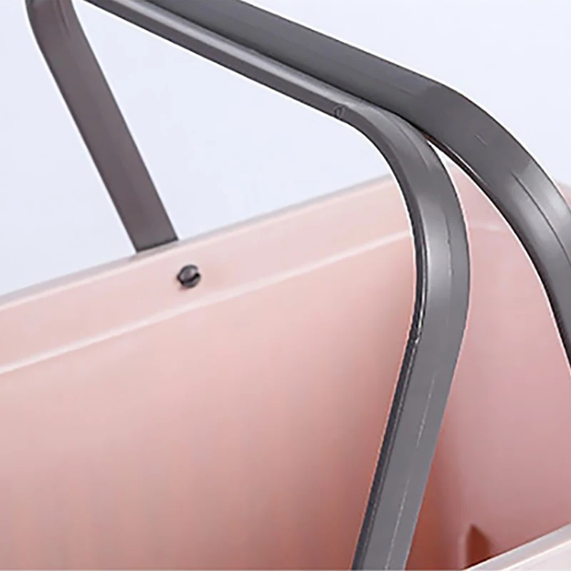 Ручная пластиковая корзинка Портативный ванная комната сплошной Цвет корзины