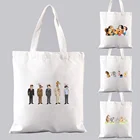 Сумка-тоут женская тканевая с мультяшным принтом, многоразовая Экологически чистая Сумочка для покупок на плечо