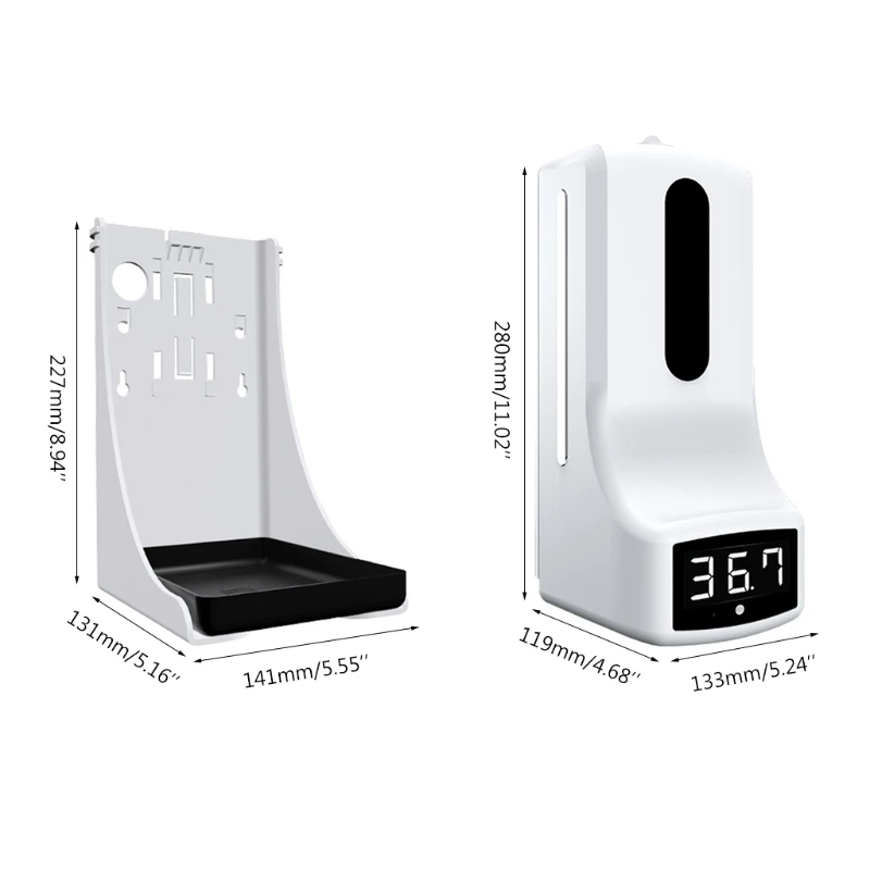 

Automatic Induction Soap Dispenser Wall-mounted Thermometer Disinfection Spray Touchless Hand Sanitizer Non-Touch