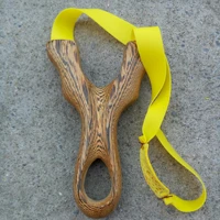 flat rubber band slingshot wood slingbow outdoor catapult archery hunting shooting targer sports game bow traditional sling shot