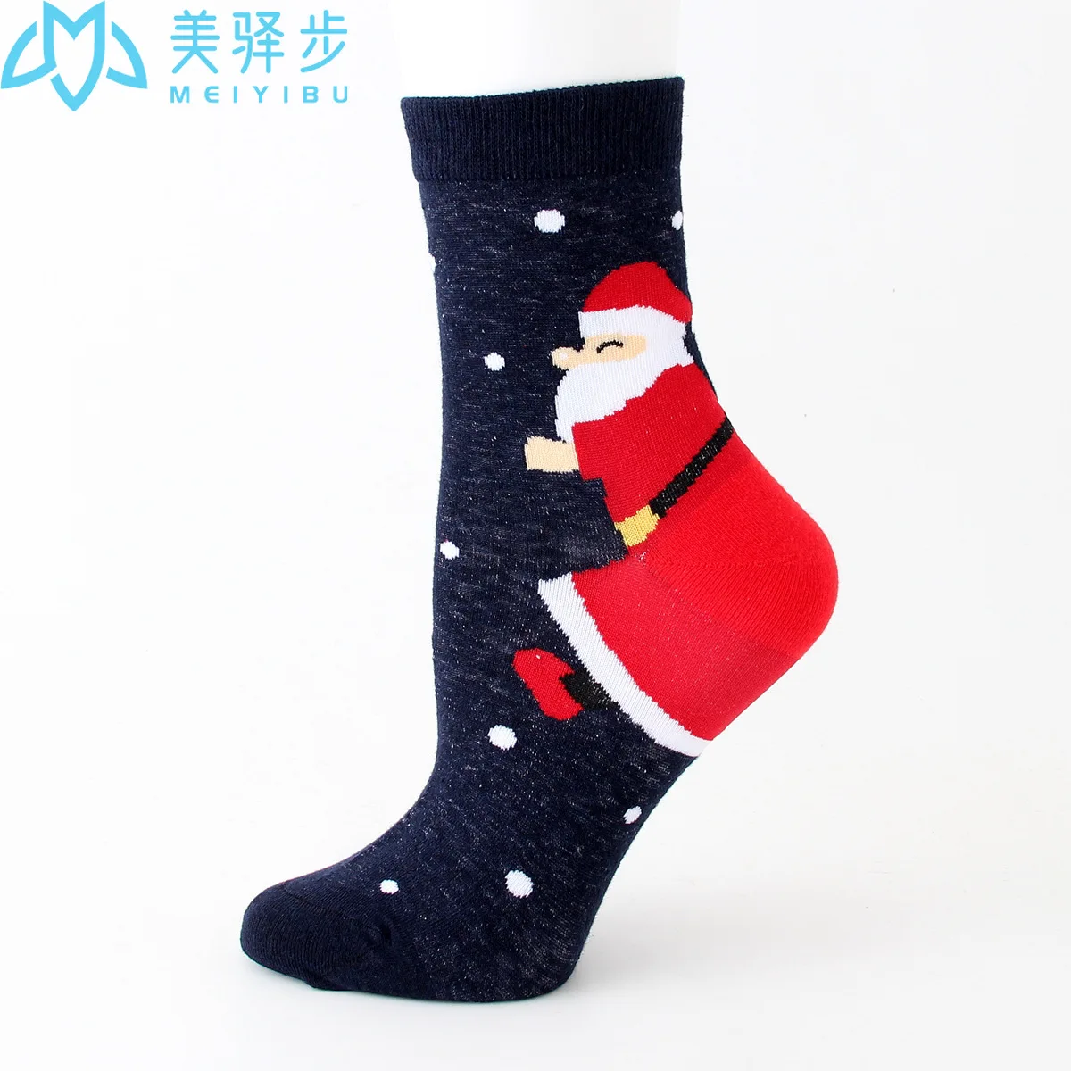 12 Pairs Per Set Christmas Stockings Cartoon Santa Claus Women's Socks Cotton Cute Women's Socks for Christmas Gift