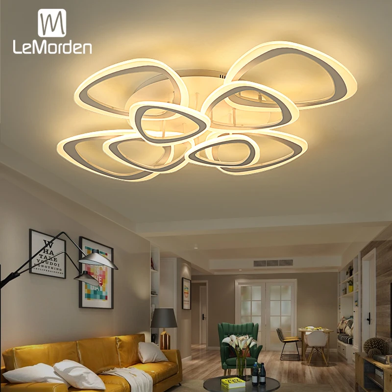 

Modern led chandelier lustre art deco triangle lamp for living/dining room kitchen bedroom Indoor lighting fixtures Europe
