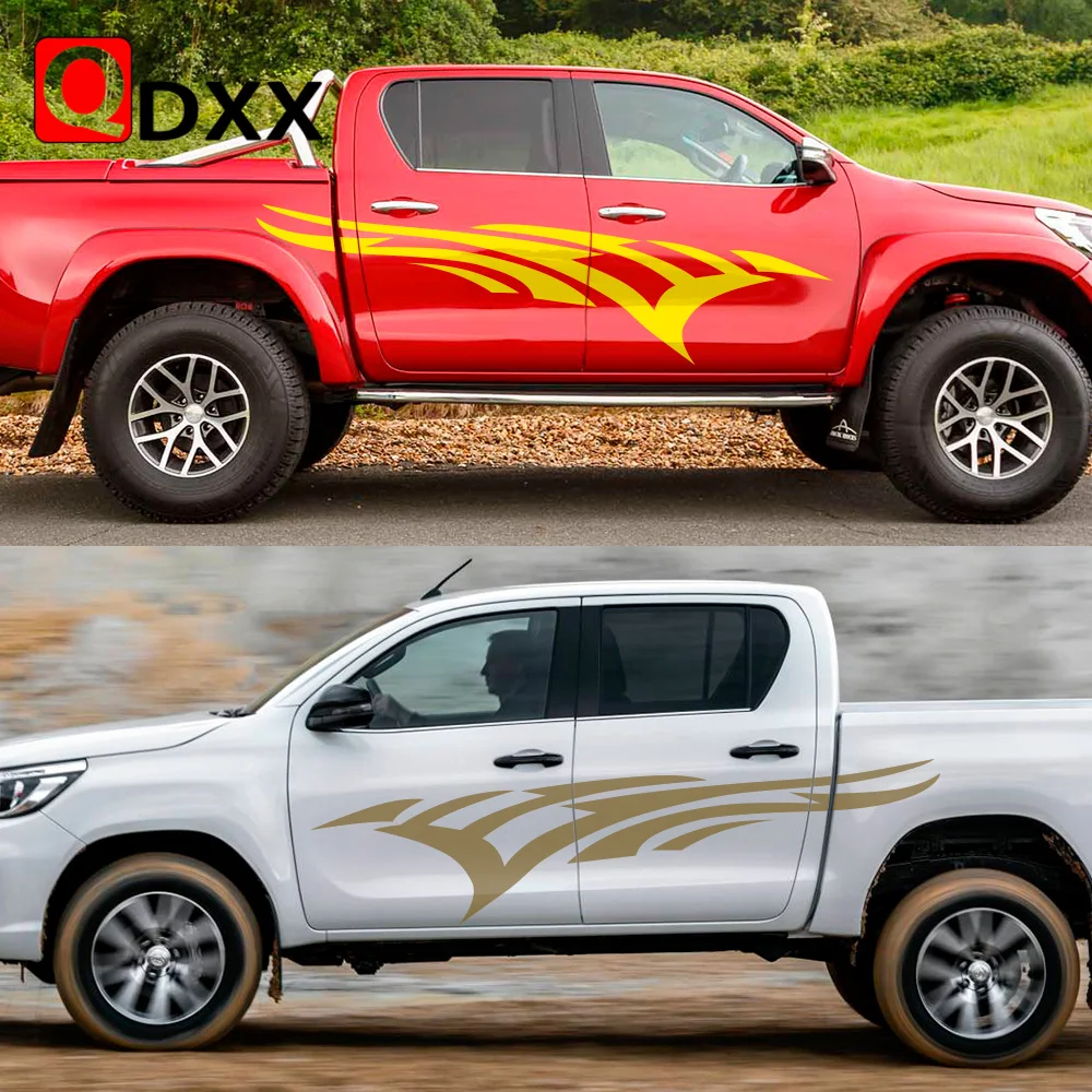 Наклейки на дверь пикапа для Toyota Hilux Tacoma Ford F150 Chevrolet Silverado Nissan Navara Isuzu D-Max наклейки
