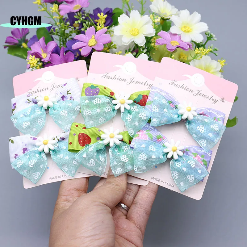 Оптовая продажа шелковые заколки для волос девочек Ленточные Заколки Головные