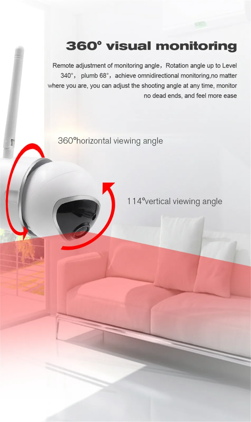 

Wireless Camera Smart Housekeeping Automatic Tracking WIFI Phone Remote Home Security Monitoring 32G Memory Card Version