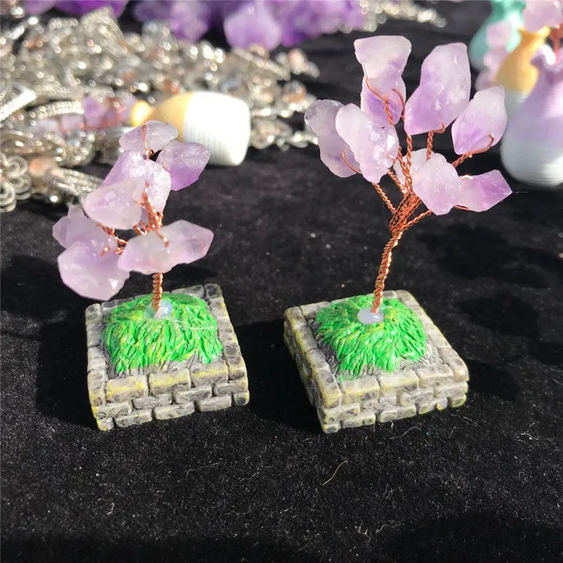 

1pcs Natural Amethyst Original Stone Mini Garage Kit Decoration Home Decoration Desk Decoration Vintage Home Decor